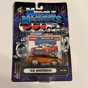 Fun Line Muscle Machines Burnt Orange’66 Mustang. 01-34 Die Cast 1:64 Scale
